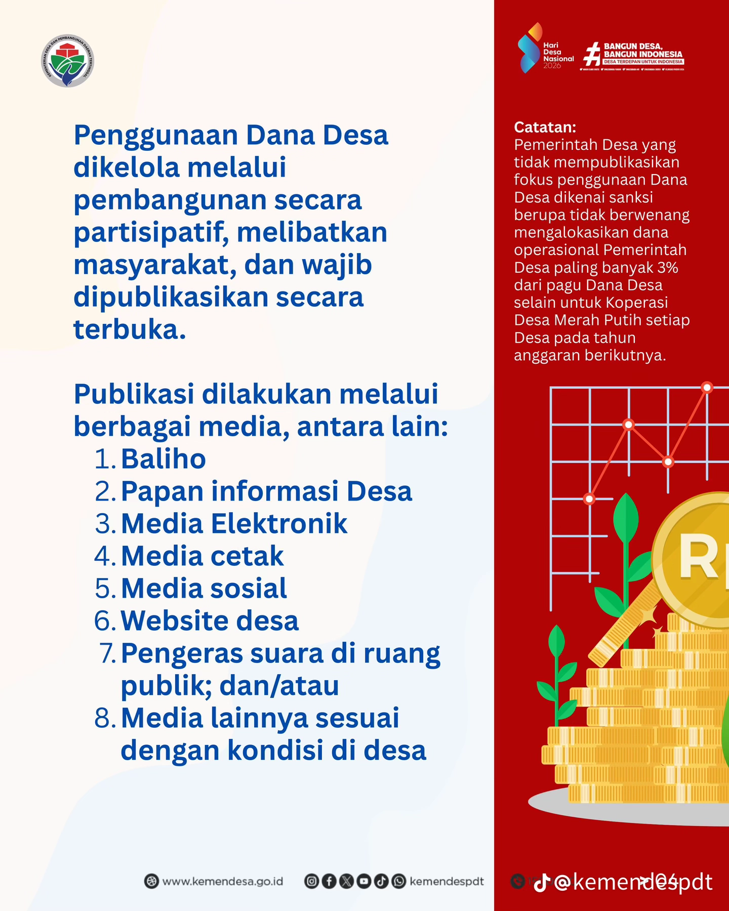 FOKUS PENGGUNAAN DANA DESA 2026