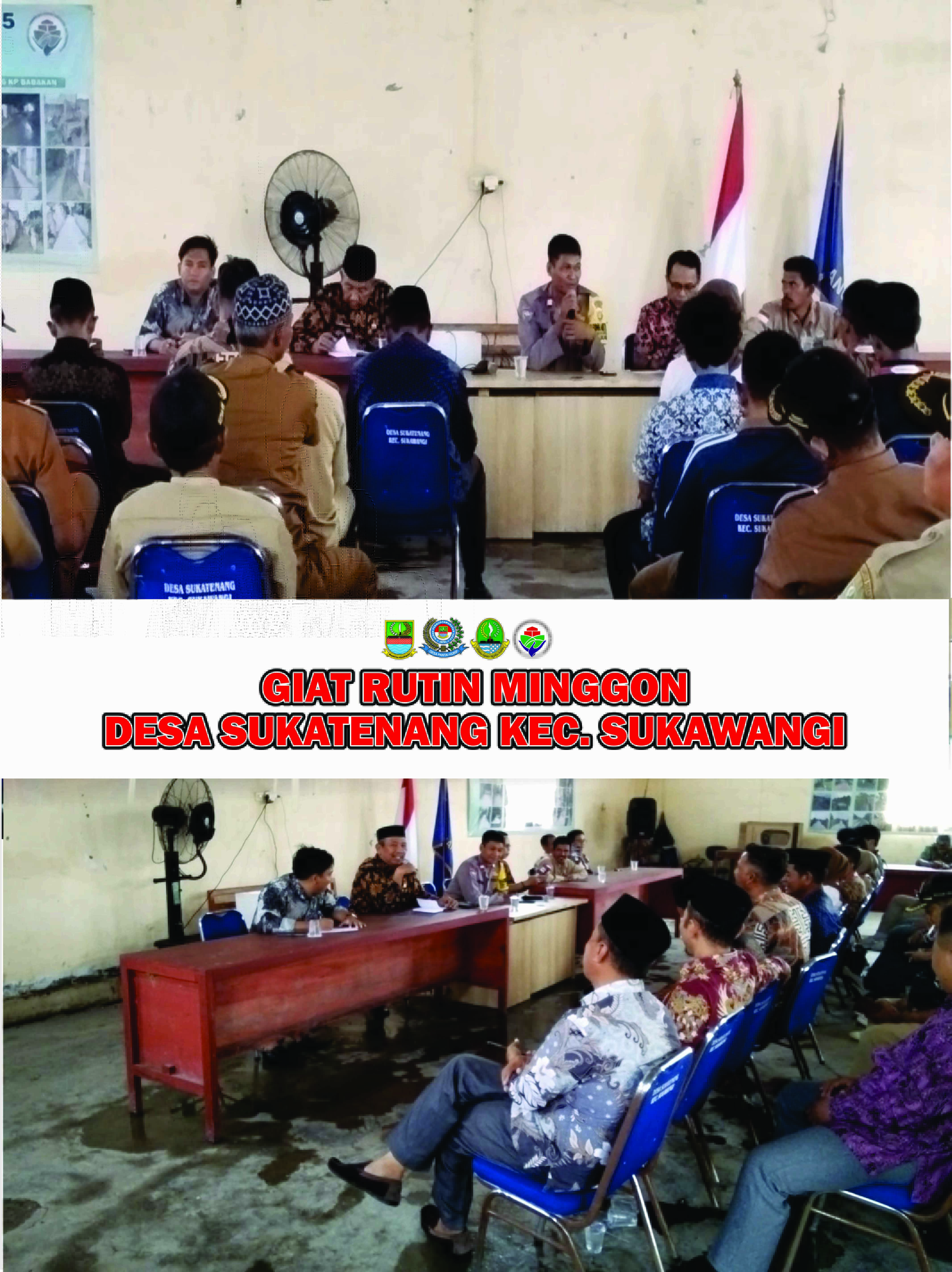 Giat rutin Minggon Desa Sukatenang dan Penyampaian arahan kegiatan  di wilayah Desa Sukatenang