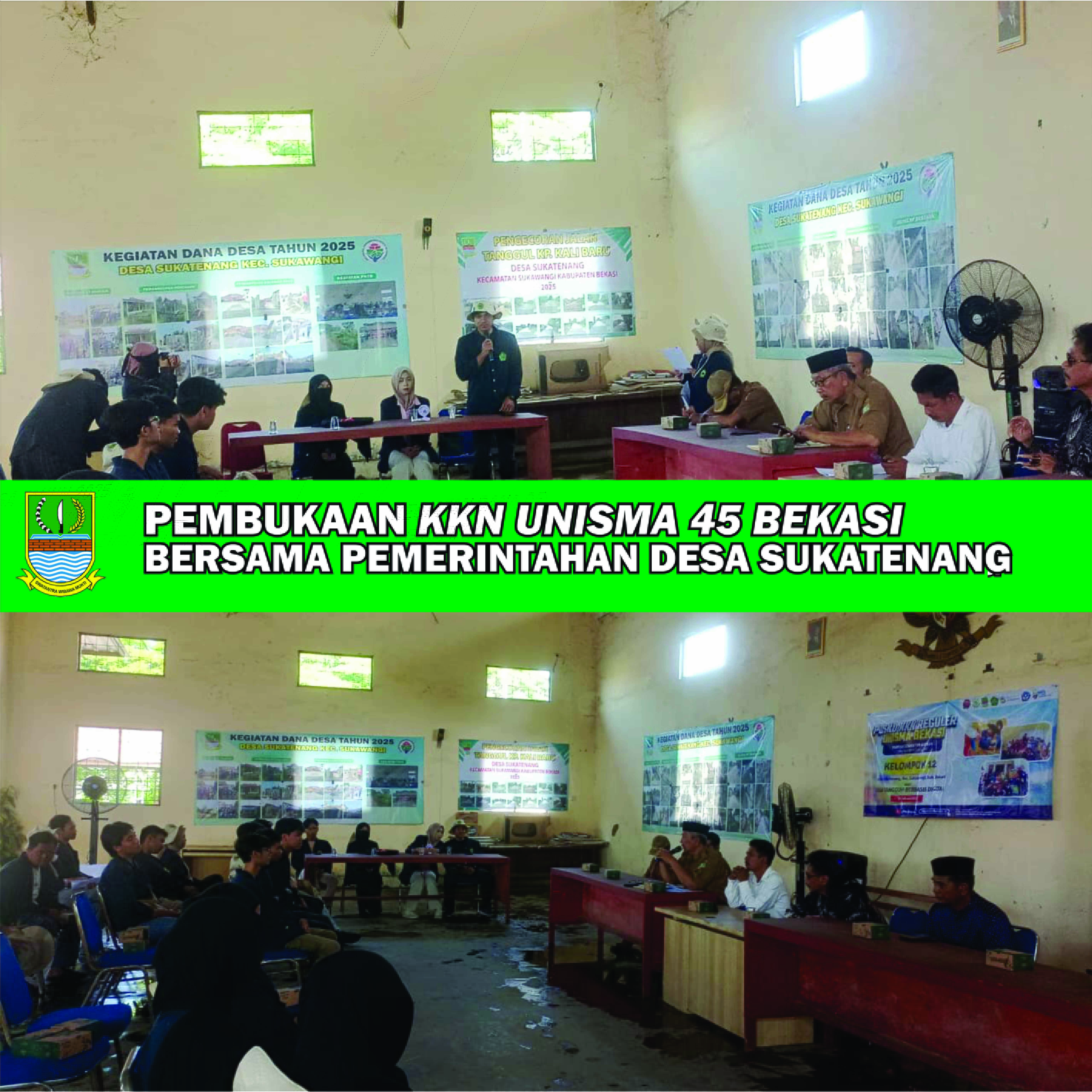 Sinergi Membangun Desa, Mahasiswa KKN UNISMA 45 BEKASI Resmi Diterima Pemerintah Desa Sukatenang